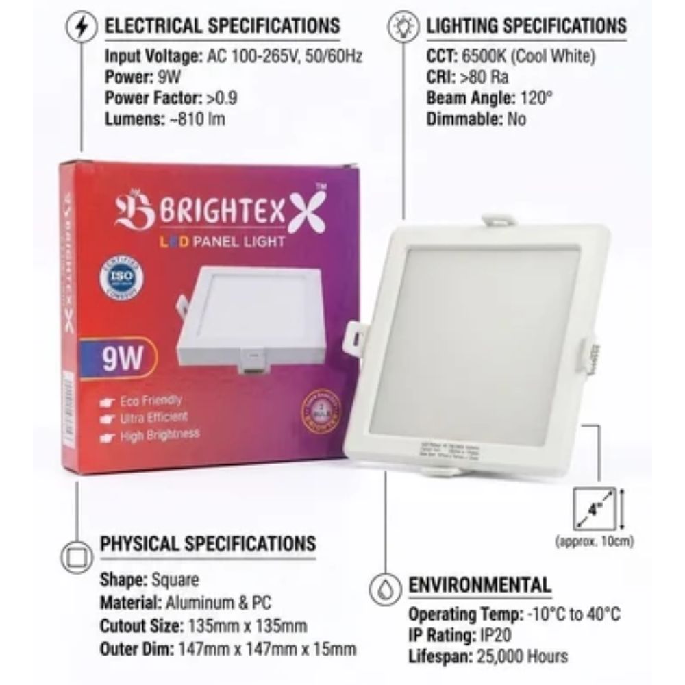 9w Square Surface Led Panel Light - Image 5
