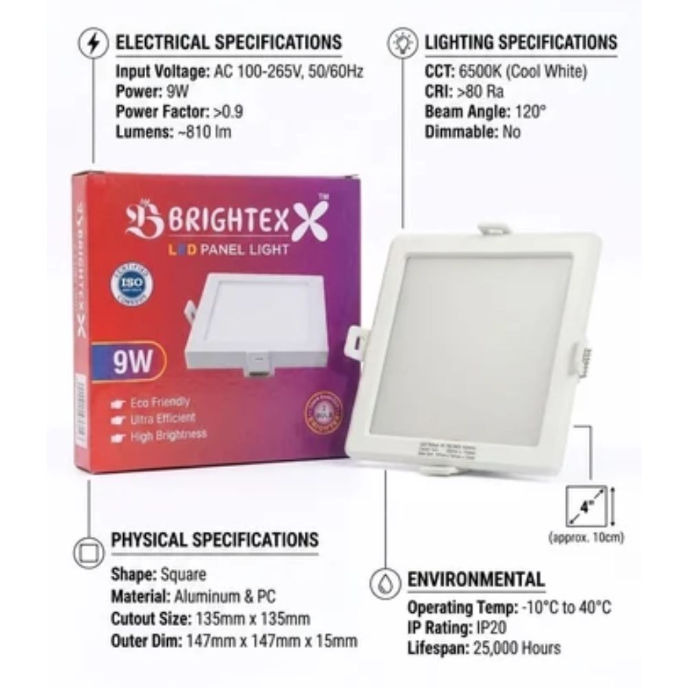 9w Square Led Panel Light - Image 5